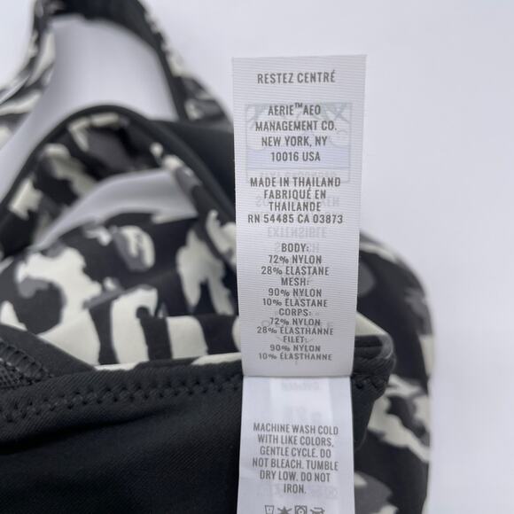 Offline by Aerie Women's Gray Black Animal Print Sports Bra Size Large - Picture 7 of 7